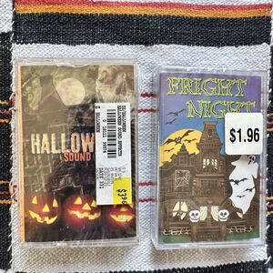 Vintage 90’s Halloween Set Of 2 New Cassette Tapes. USA. Horror. Music. Sounds.